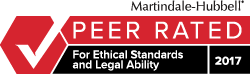 Martindale-Hubbel Peer Rated for ethical standards and legal ability